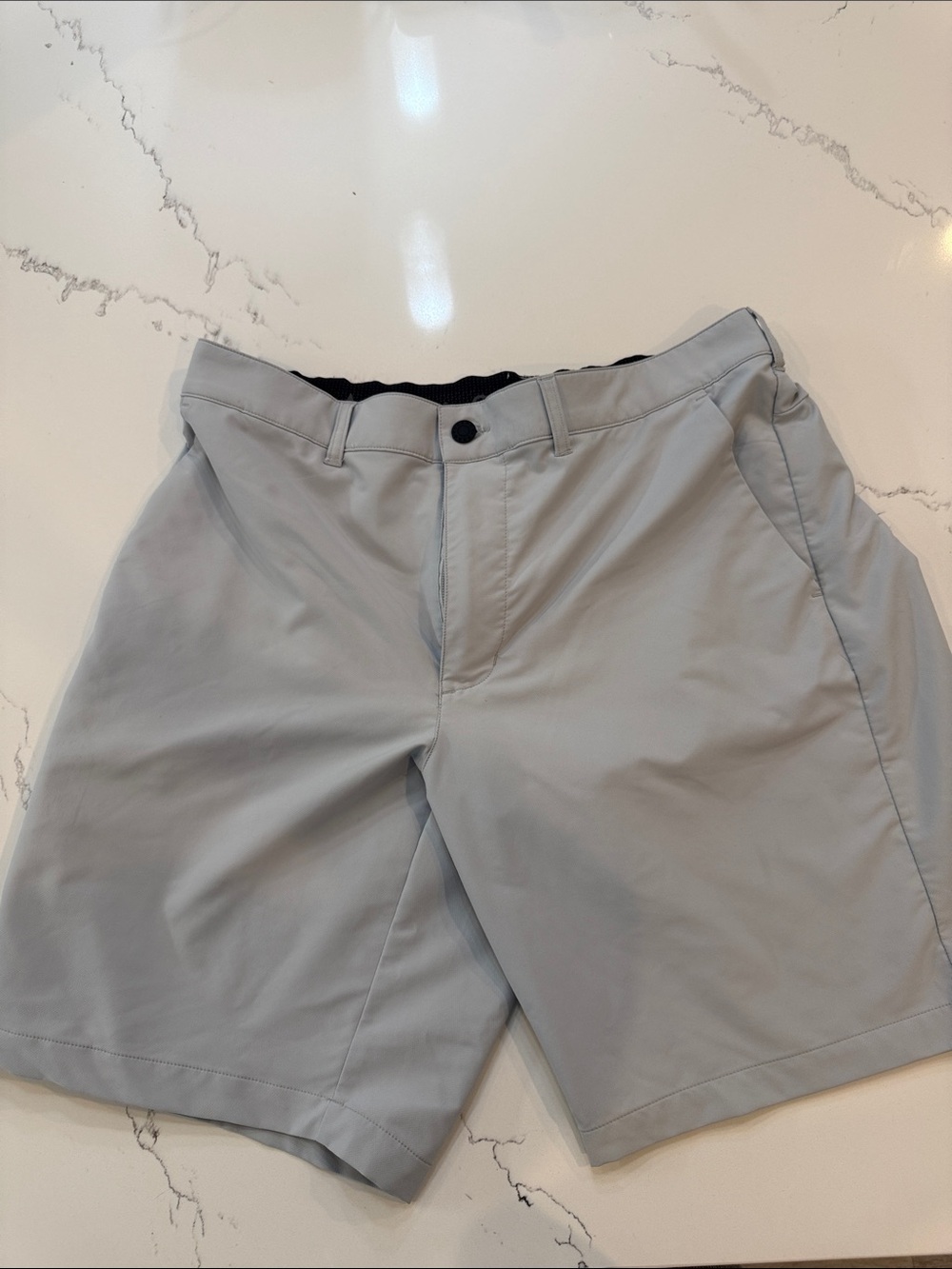 Gerry Weber Pale Gray Flat-Front Men's Shorts